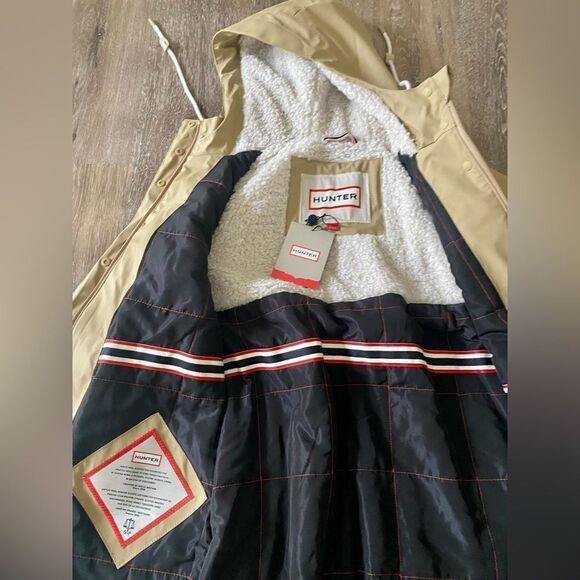 NWT Sammy Rubberized Long Padded Raincoat -
British Tan Sz XS - Picture 5 of 8